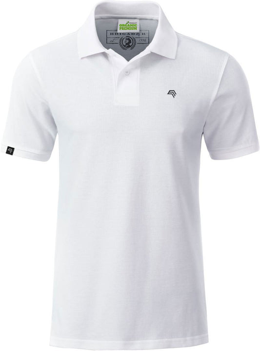 JAN 8010 ― Herren Bio-Baumwolle Polo Shirt - Weiß