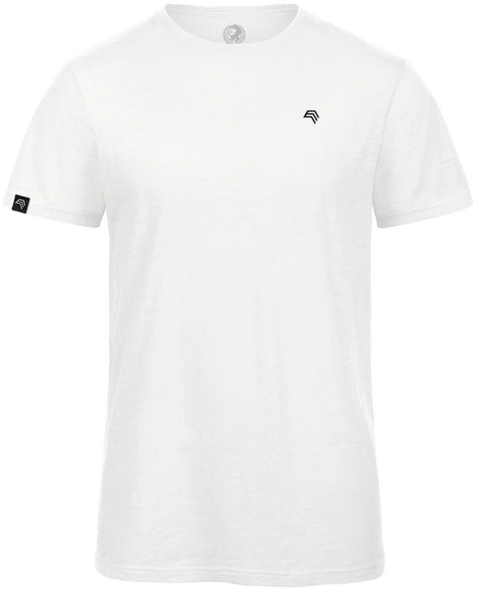 ― % ― BAC TM046/ ― Herren Bio-Baumwolle Flammgarn T-Shirt - Weiß [L]