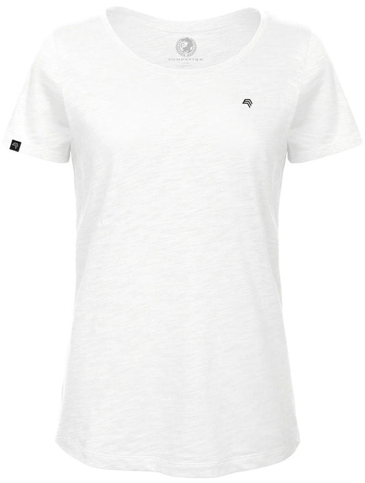 ― % ― BAC TW047/ ― Women's Bio-Baumwolle Flammgarn T-Shirt - Weiß [S / XL]