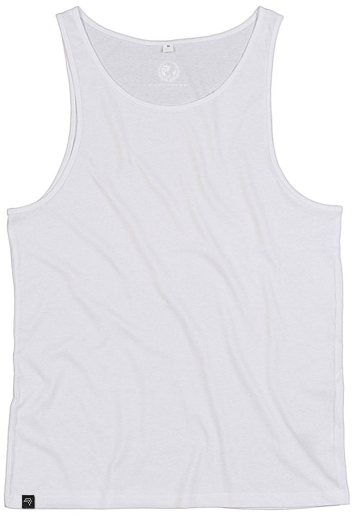 MTS M133 — Unisex Organic Cotton Armhole Tank Top - White