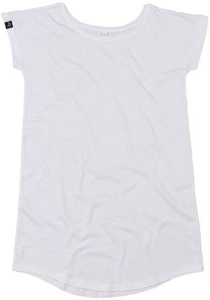 ― % ― MTS M099 ― Damen Bio-Baumwolle T-Shirt Dress - Weiß [S]