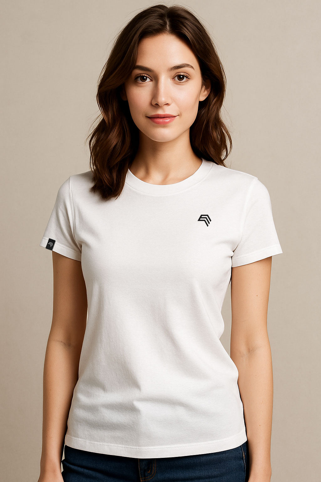 Companieer Symbol ― Ladies Girlie T-Shirt - Weiß