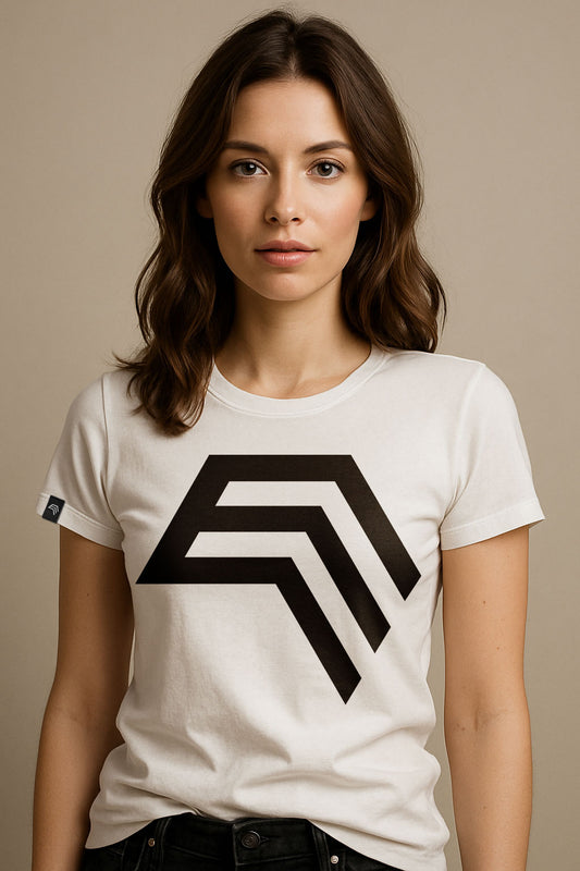 Companieer Symbol ― Ladies Girlie T-Shirt - Weiß