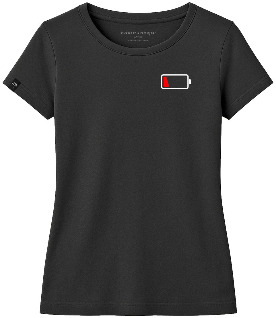 Battery Empty ― Women's Battery-Empty-Girlie T-Shirt – Black