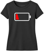 Battery Empty ― Women's Battery-Empty-Girlie T-Shirt – Black