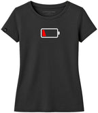 Battery Empty ― Women's Battery-Empty-Girlie T-Shirt – Black