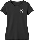 Ear of Wheat Wreath COMPANIEER ― Women's Portrait Logo Girlie T-Shirt – Black