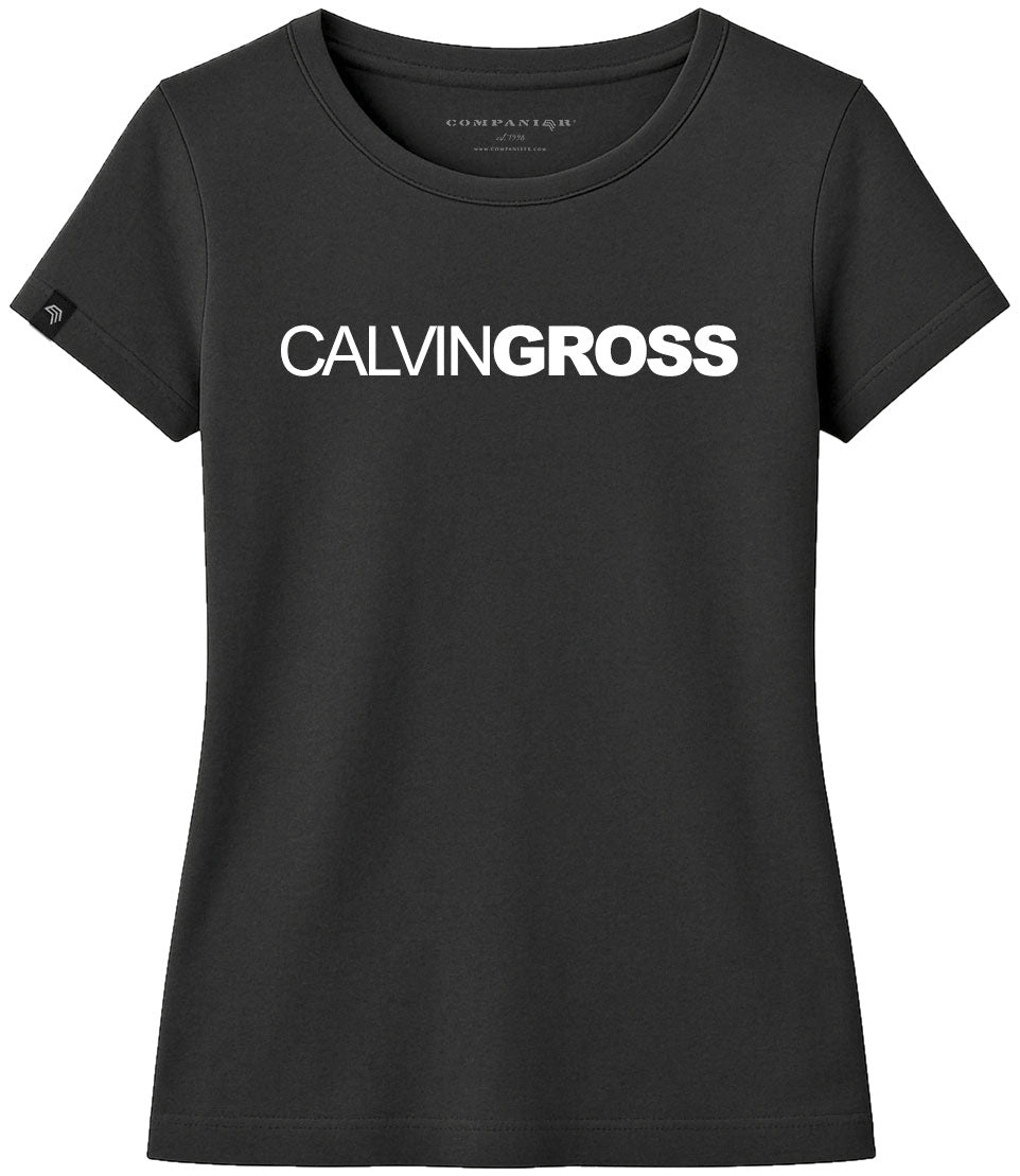 Calvin Gross ― Damen Girlie-Shirt – Schwarz