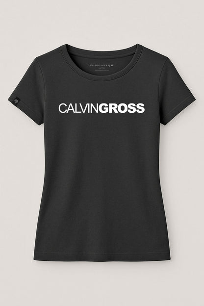 Calvin Gross ― Ladies Girlie T-Shirt - Schwarz