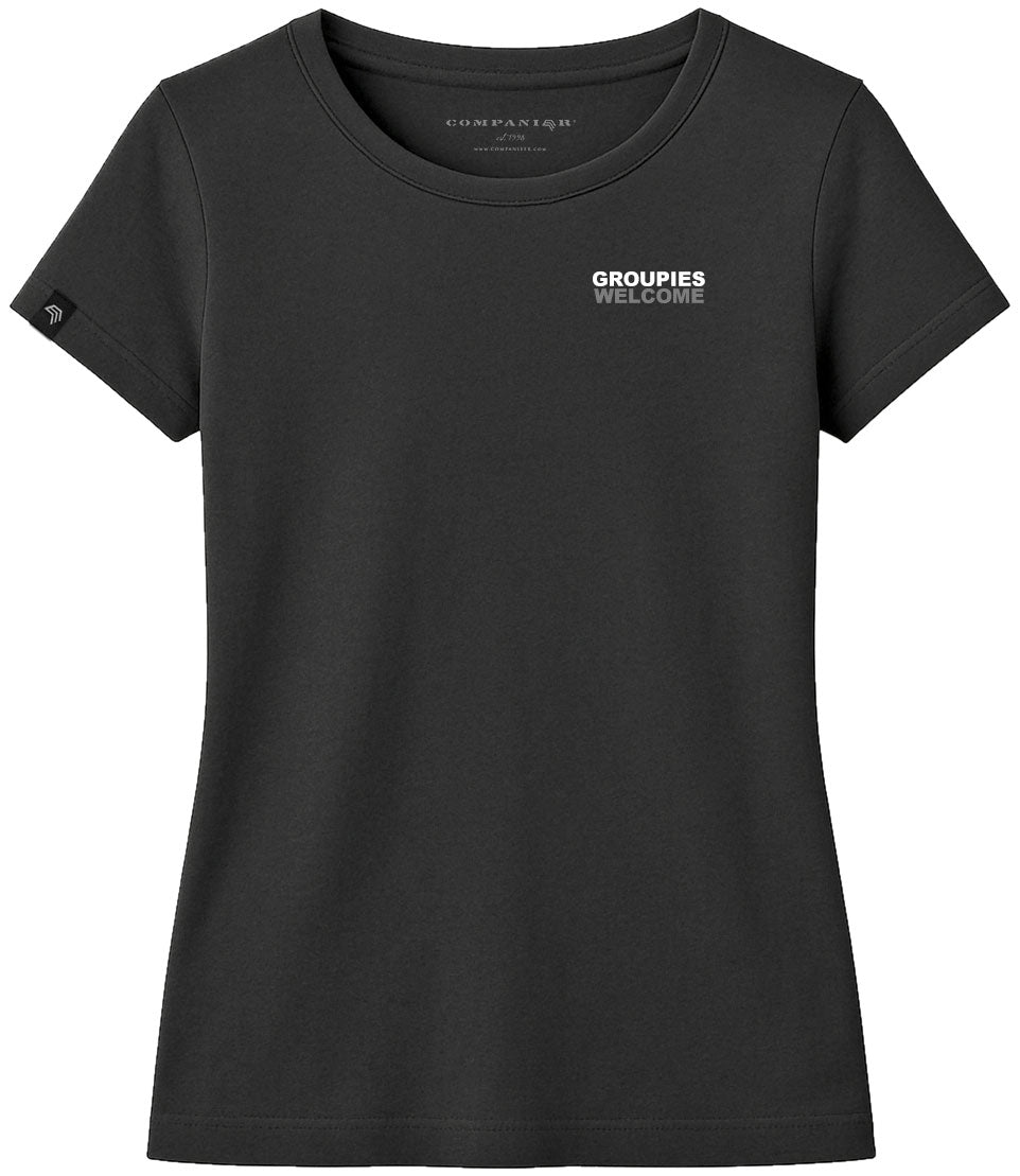 Groupies Welcome ― Damen Statement T-Shirt – Schwarz