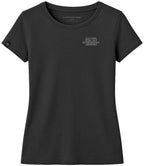 Ich kann total gut Mitmenschen umgehen ― Damen Statement Girlie-T-Shirt – Schwarz