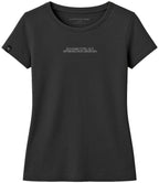Ich kann total gut Mitmenschen umgehen ― Damen Statement Girlie-T-Shirt – Schwarz