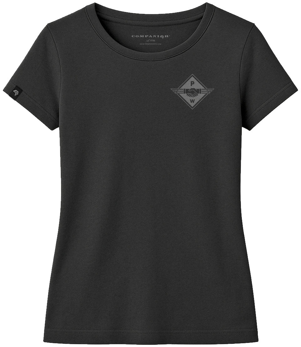 Hands PW ― Ladies Girlie T-Shirt - Black