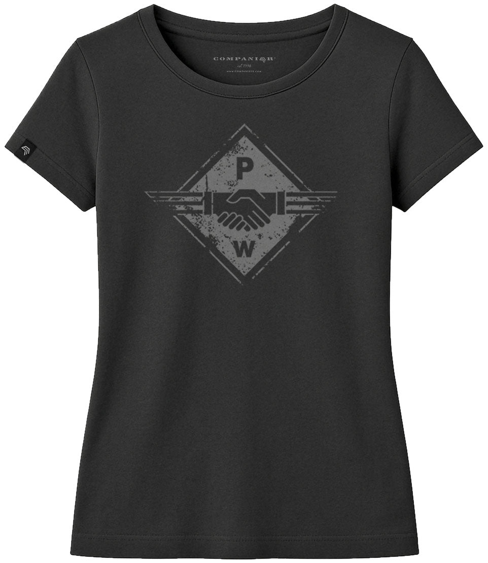 Hands PW ― Ladies Girlie T-Shirt - Black