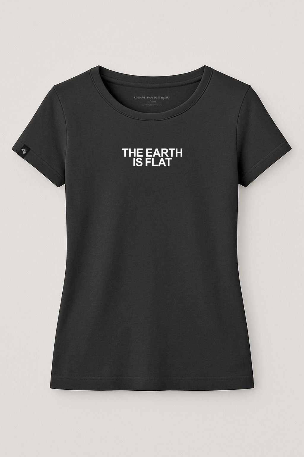 The Earth is flat ― Ladies Girlie T-Shirt - Schwarz