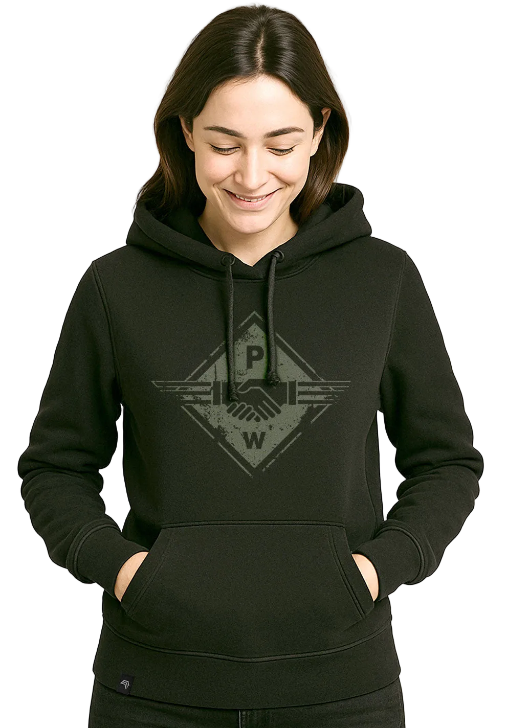 Hands PW ― Ladies Hoodie - Schwarz