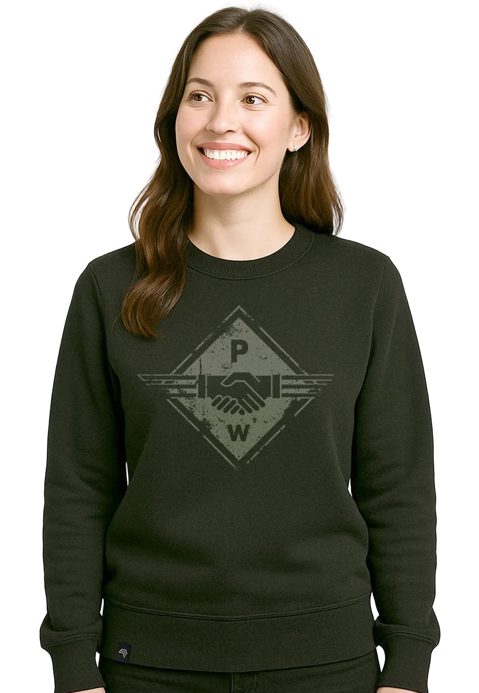 Hands PW ― Ladies Sweatshirt - Black