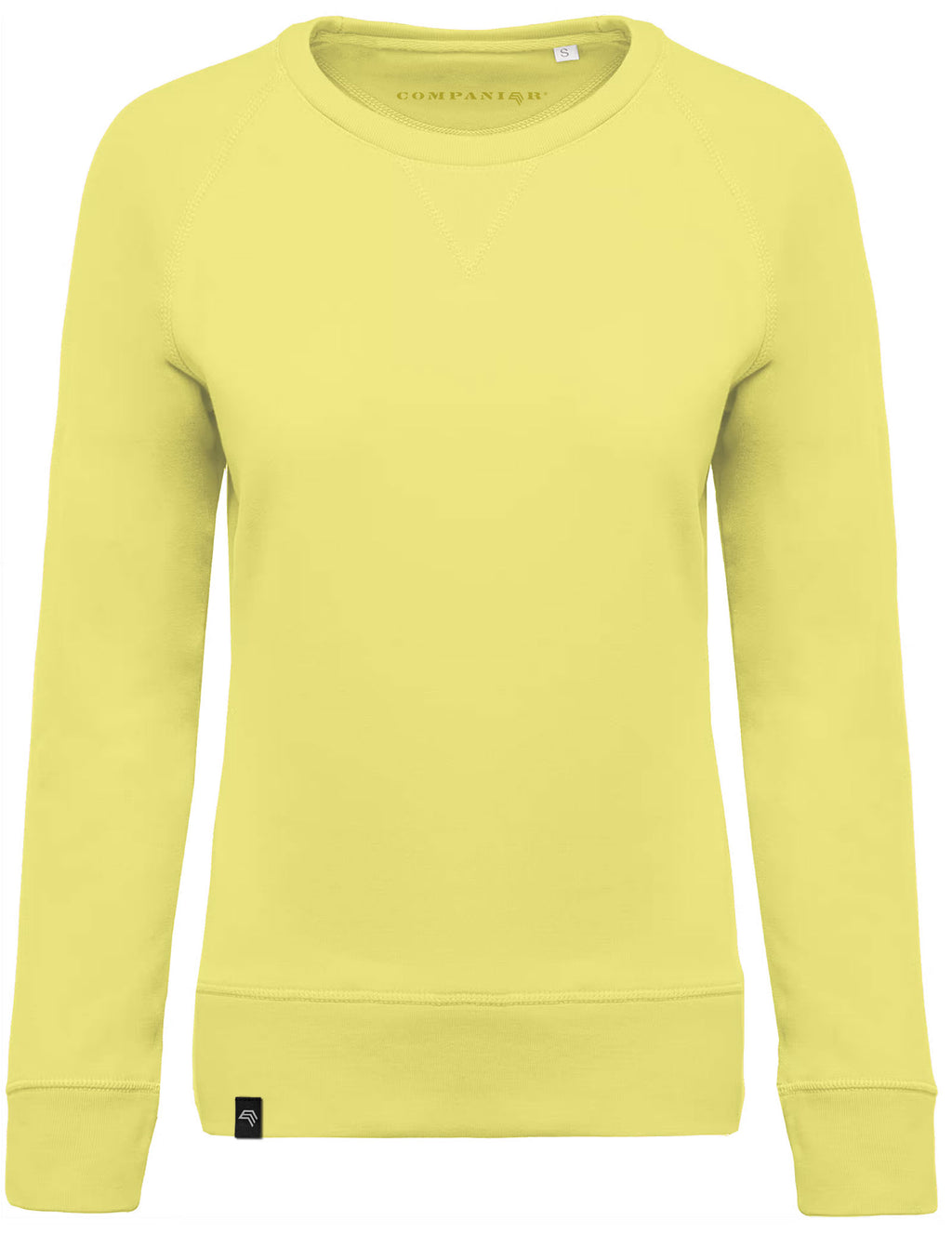 KRB K481 ― Women's Raglan Organic Cotton Sweatshirt - Lemon Yellow