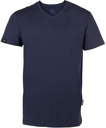 RMH 0102 ― Herren Luxury Bio-Baumwolle V-Neck T-Shirt - Navy Blau