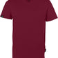 RMH 0102 ― Herren Luxury Bio-Baumwolle V-Neck T-Shirt - Rot Bordeaux