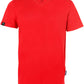 RMH 0102 ― Herren Luxury Bio-Baumwolle V-Neck T-Shirt - Rot
