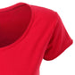 JAN 8001 ― Damen Bio-Baumwolle Rollsaum T-Shirt - Rot