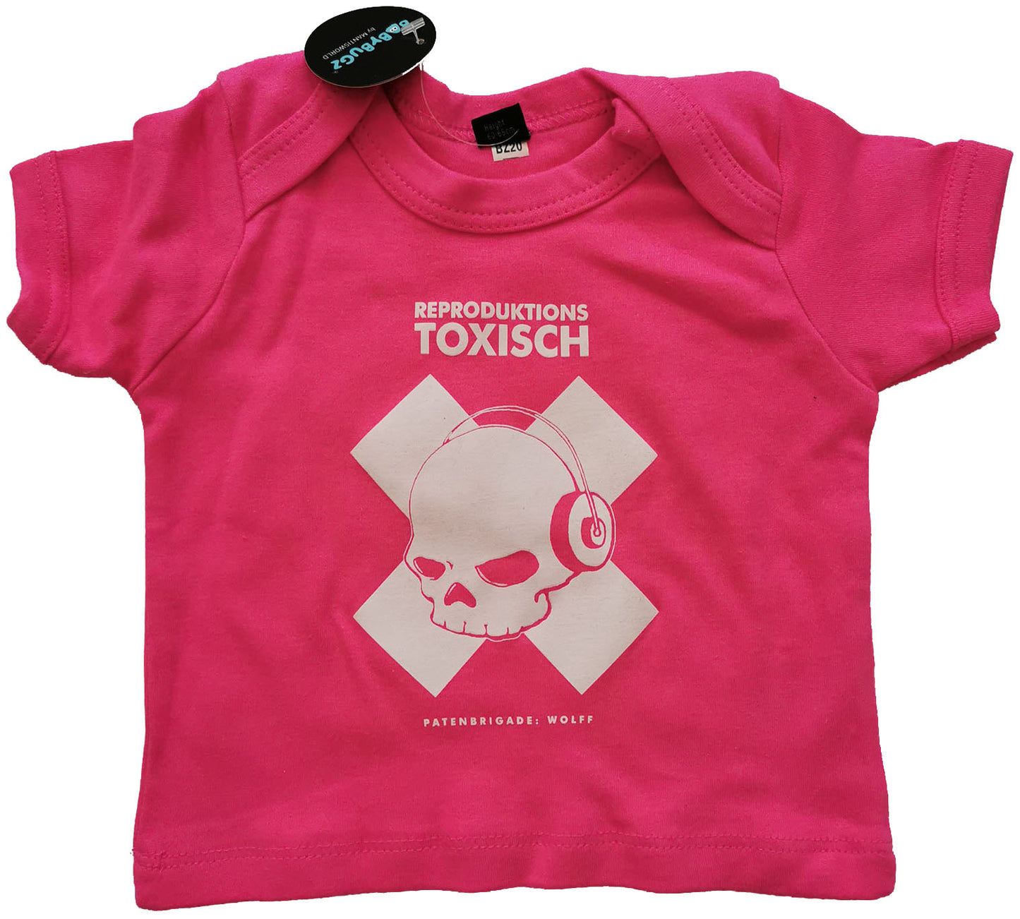― % ― Reproduktionstoxisch Baby T-Shirt Fuchsia Red Patenbrigade: Wolff