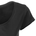 JAN 8001 ― Women's Organic Cotton Rolled Hem T-Shirt - Black