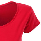 JAN 8001 ― Women's Organic Cotton Rolled Hem T-Shirt - Red