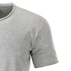 JAN 8002 ― Men's Organic Cotton Rolled Hem T-Shirt - Heather Melange Grey