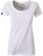 ― % ― JAN 8003/ ― Women's Organic Cotton T-Shirt with Chest Pocket - White [XL]