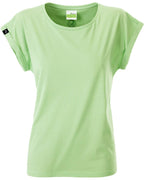 JAN 8005 ― Damen T-Shirt mit lässigem Ärmelumschlag in Fledermausoptik