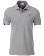 ― % ― JAN 8010 ― Men's Organic Cotton Polo Shirt - Heather Grey Mélange [M]