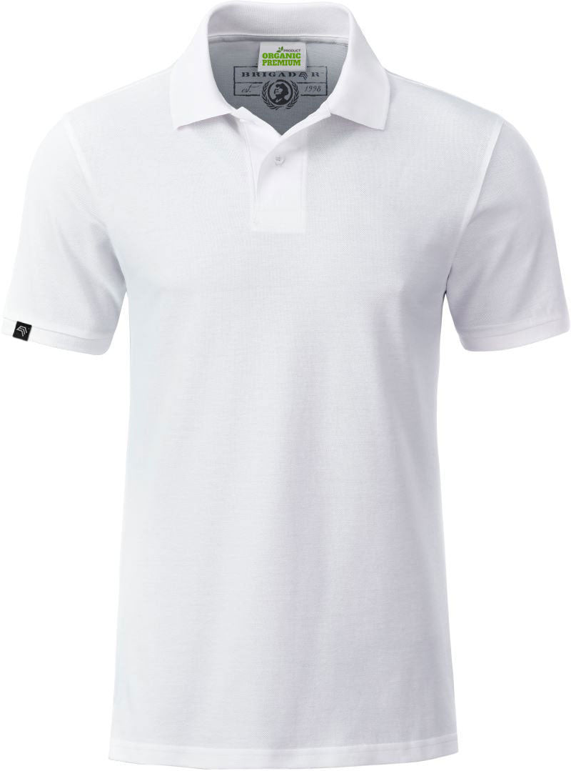 JAN 8010 ― Men's Organic Cotton Polo Shirt - White