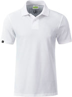JAN 8010 ― Men's Organic Cotton Polo Shirt - White