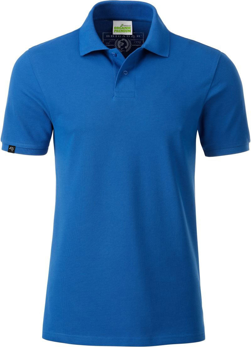 ― % ― JAN 8010 ― Men's Bio-Baumwolle Polo Shirt - Royal Blau / M