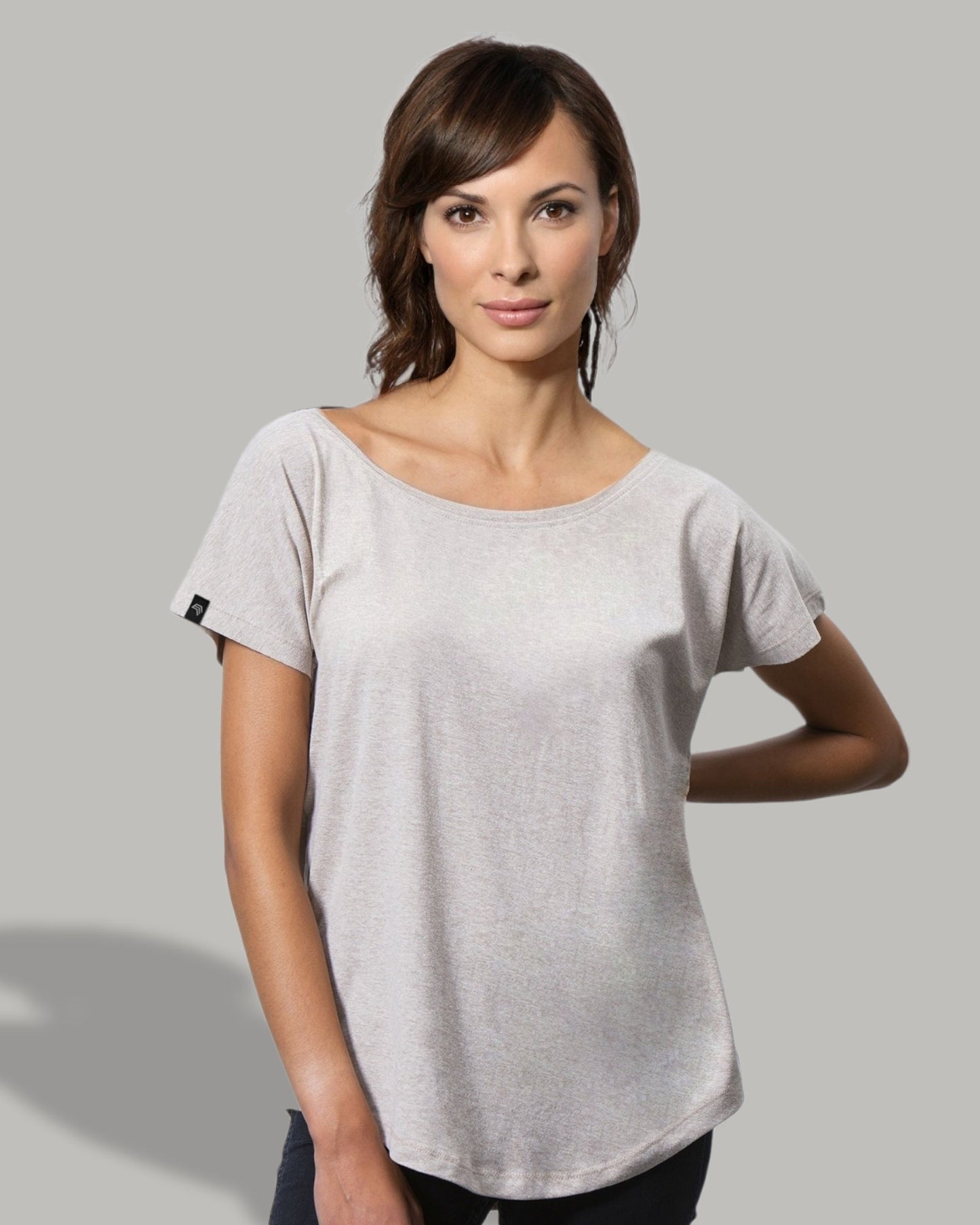 MTS M091 ― Damen Loose Fit T-Shirt Bio-Baumwolle - Charcoal Melange Grau