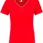 KRB K394 ― Damen Piqué-Trikot V-Neck T-Shirt - Rot / Blau / Weiß