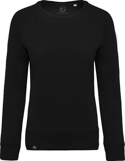 KRB K481 ― Damen Raglan Bio-Baumwolle Sweatshirt - Schwarz