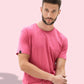 ― % ― JAN 8008/10A ― Herren Bio-Baumwolle T-Shirt - Rot Pink [L]