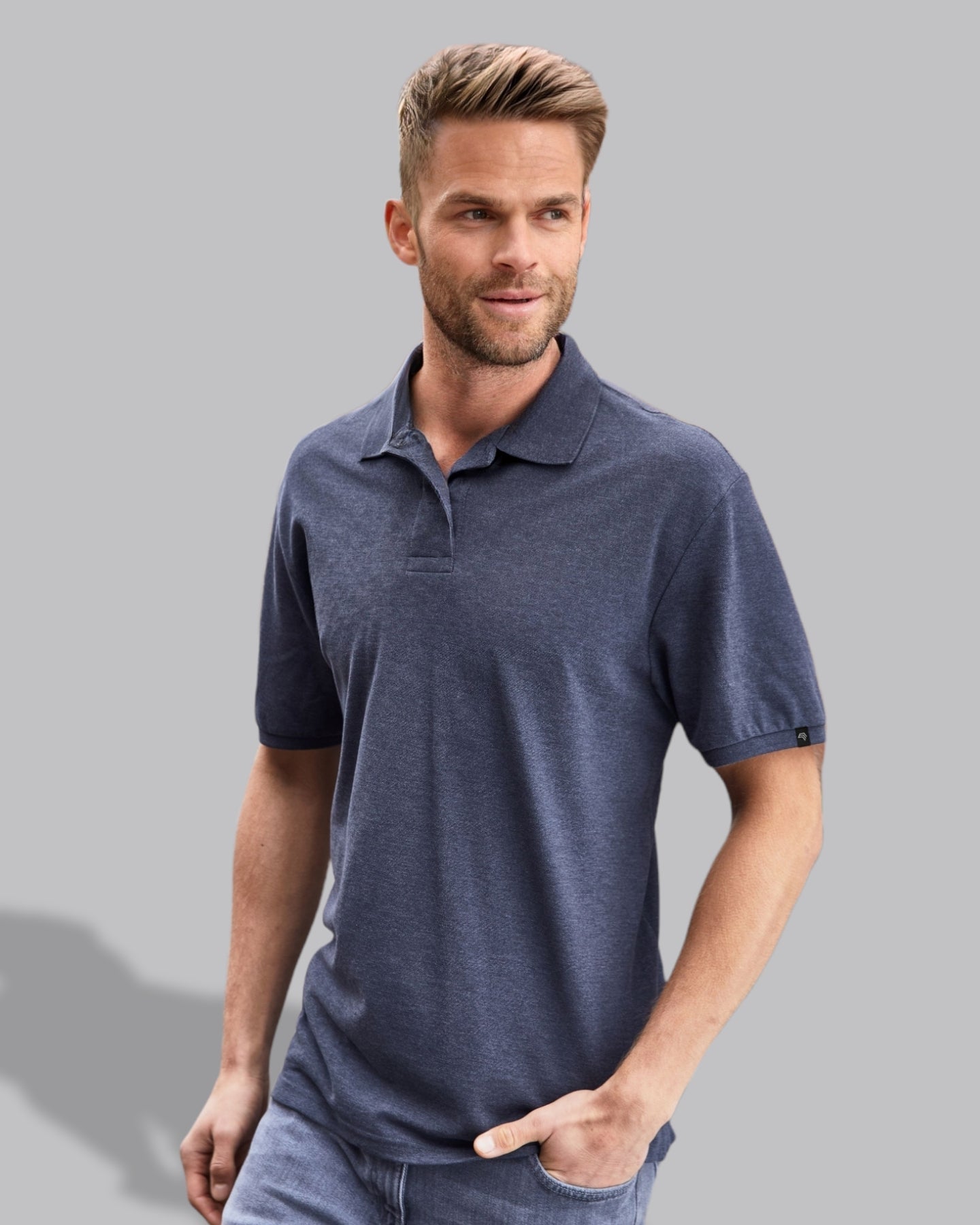JAN 8010 ― Herren Bio-Baumwolle Polo Shirt - Stone Beige