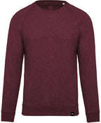 KRB K480 ― Unisex Raglan Sweatshirt mit Bio-Baumwolle - Bordeaux Heather Rot Melange