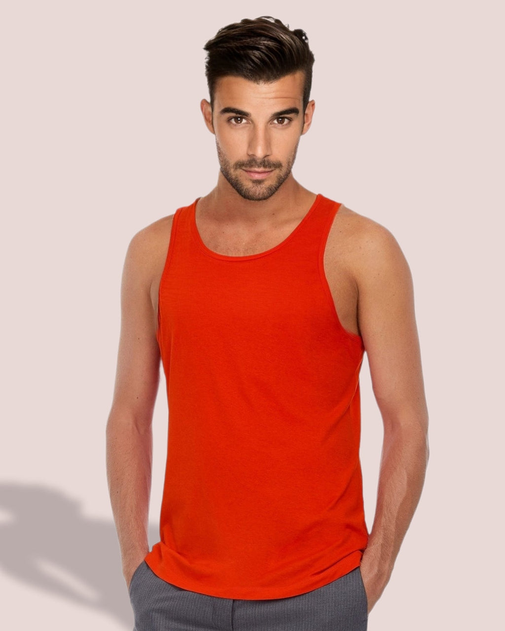 BAC TM072 — Men's Organic Cotton Tank Top - White