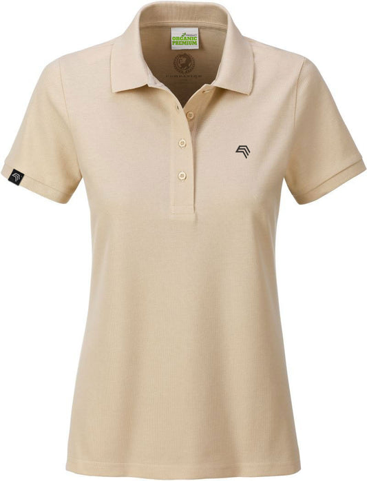 ― % ― JAN 8009 ― Damen Bio-Baumwolle Polo Shirt - Stone Beige [XL]