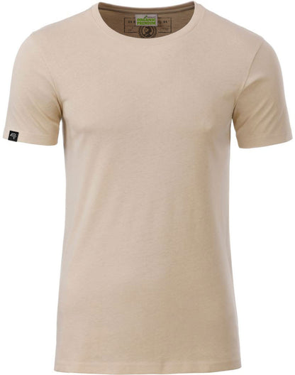 JAN 8008 ― Herren Bio-Baumwolle T-Shirt - Stone Beige