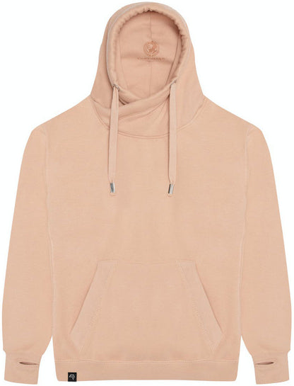 JDS 0021 ― Cross Neck Überkreuz Hoodie - Nude Beige