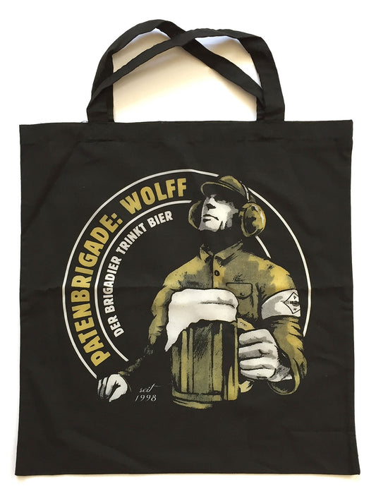 Stoffbeutel Cotton Bag Der Brigadier trinkt Bier! Patenbrigade: Wolff