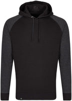 MMT 0611 ― Bi-Color No Pocket Hoodie Sweatshirt - Black / Grey Mélange