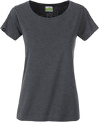 ― % ― JAN 8007 ― Women's Organic Cotton T-Shirt - Grey Marl Black (L)