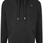 JDS 0021 ― Cross Neck Überkreuz Hoodie - Smoke Schwarz Melange